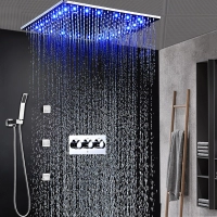 20 Inch LED Shower Set Square Rain