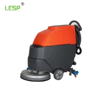 Indoor low noise floor cleaning scrubber 