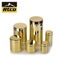 Gold Finish Plastic Canister 